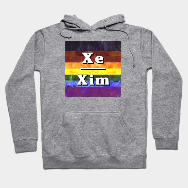 Xe-Xim Pronouns: Inclusive Hoodie by Tiger Torre